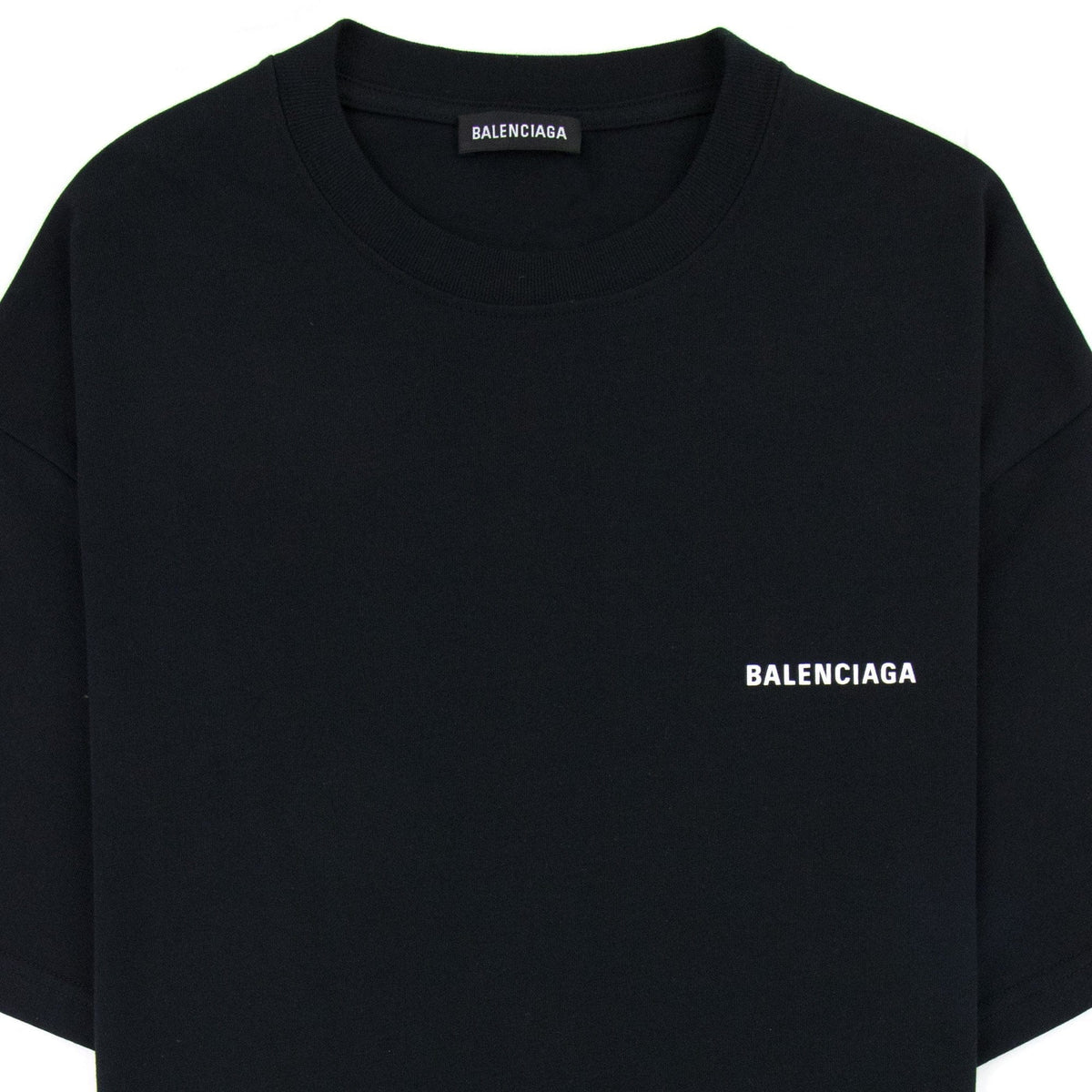 Balenciaga Logo Crewneck T-Shirt Black