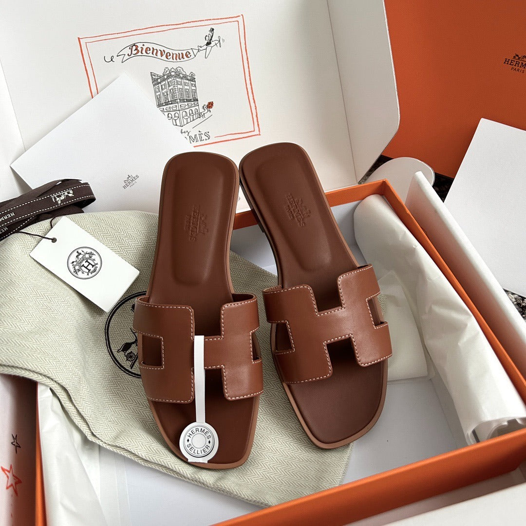 HM Oran Sandal Brown Leather 002