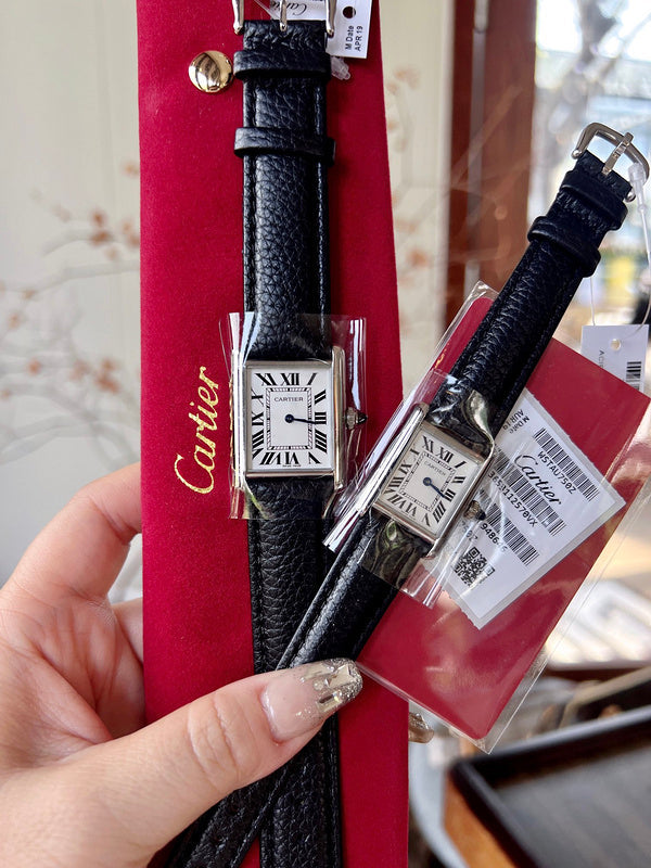 CW5 Couple's lychee print belt watch 25.5mm x 33.7mm/29.5mm*22mm movement