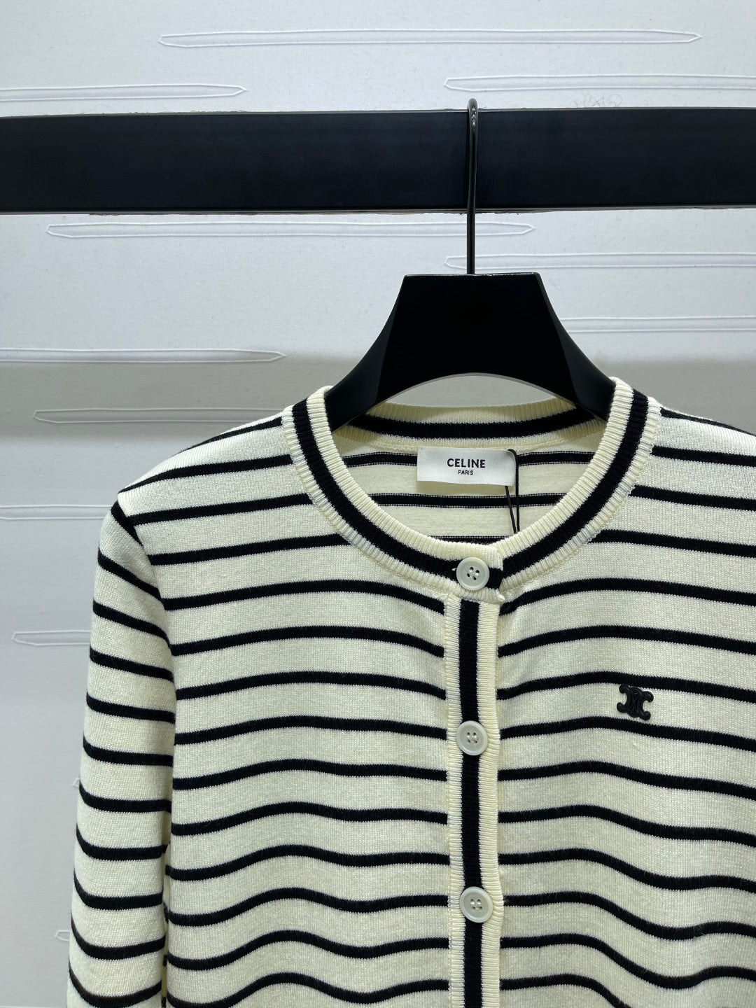 Celine 25 Striped Cardigan Wool 296266