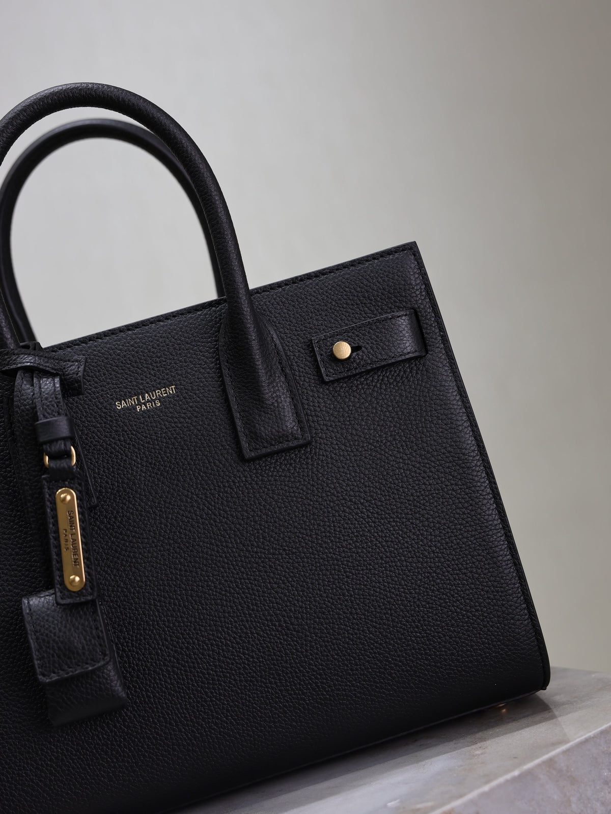 YSL Sac De Jour Nano 26cm Black Grain Cowhide GHW