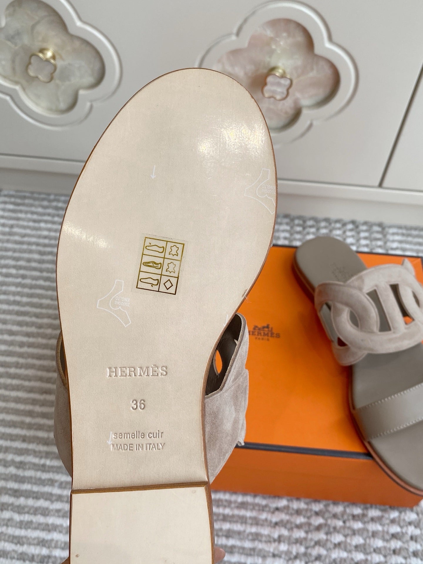 HM Lagune Sandal Taupe Suede 776542