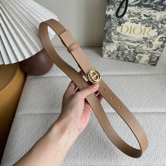 DIOR 25S BELT 25 MM IN LIGHT BROWN CALFSKIN 572164