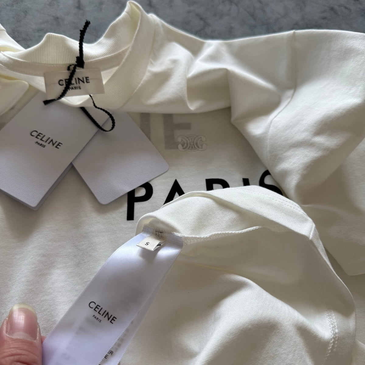 Celine SS26 Double Layered T-Shirt White Cotton 350462