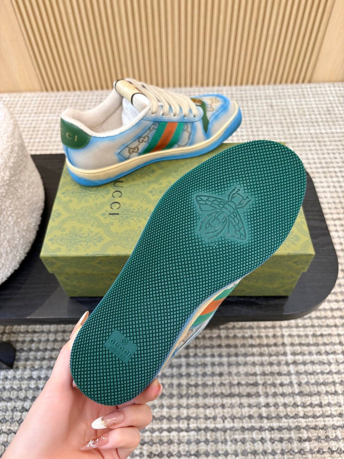 Gucci 26s Sneakers In Grey Gradient Canvas