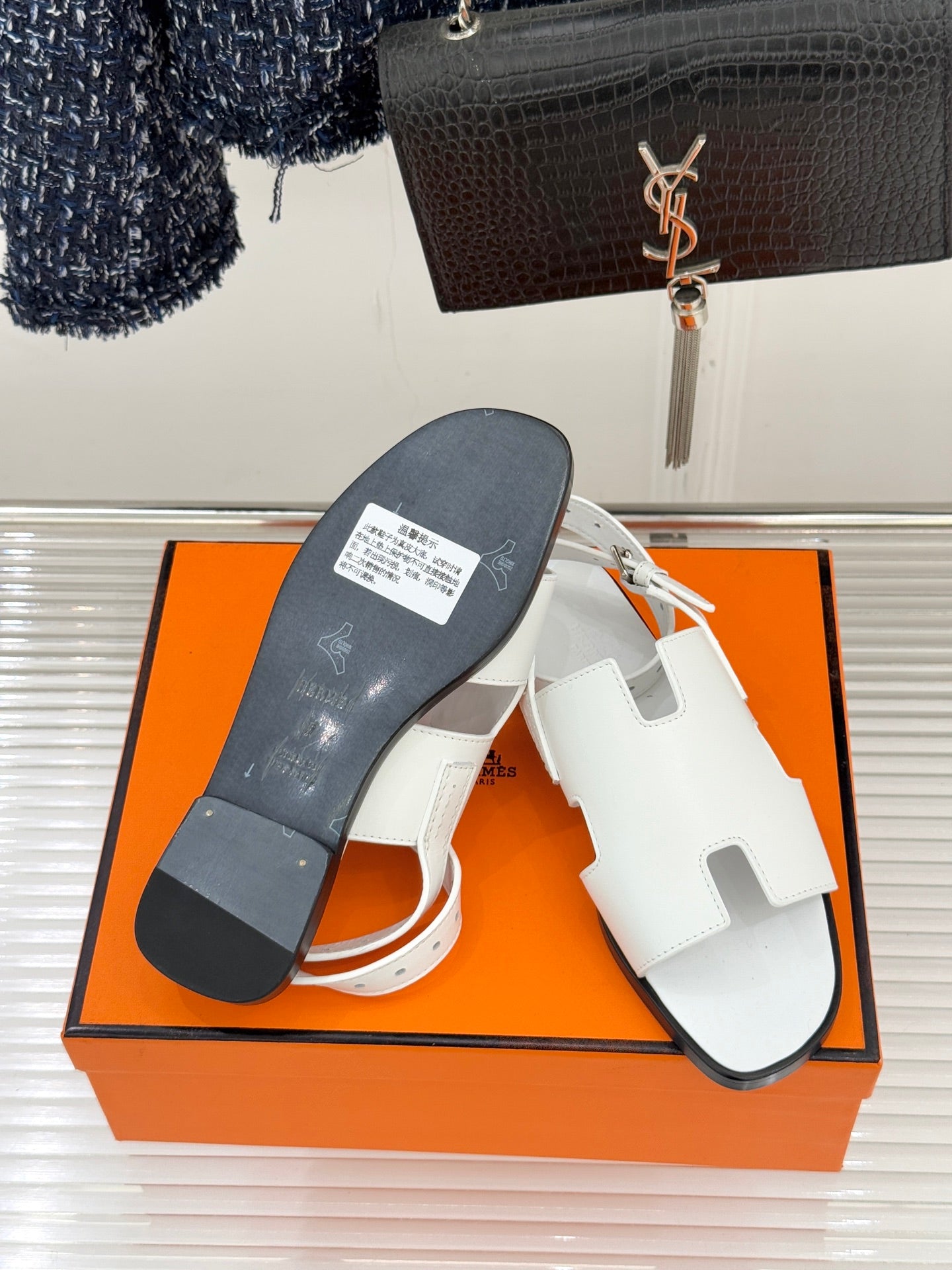 HM Maya Sandal White Leather 642792