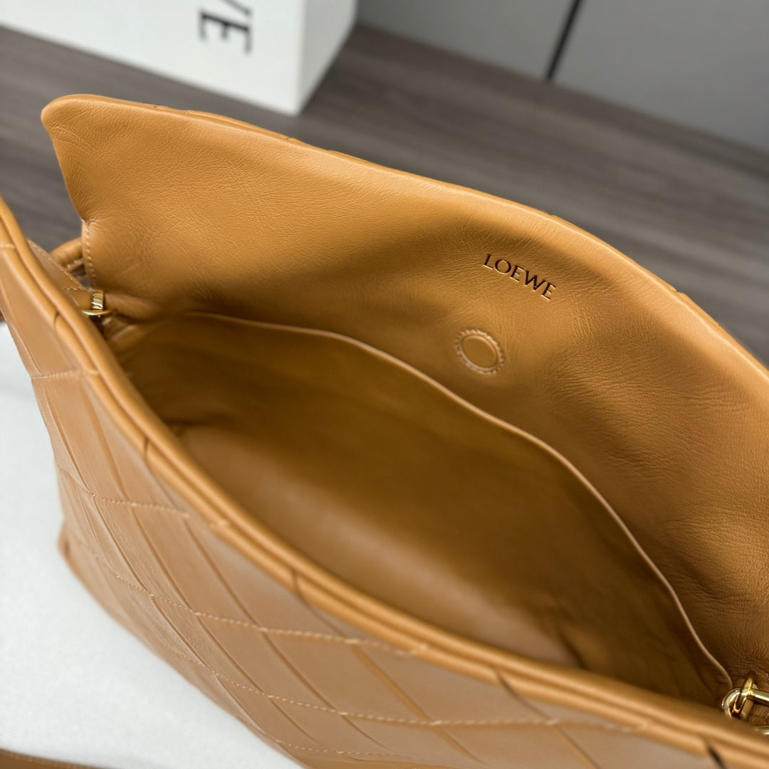 Loewe Flamenco Lucky Bag Clutch Brown Lambskin