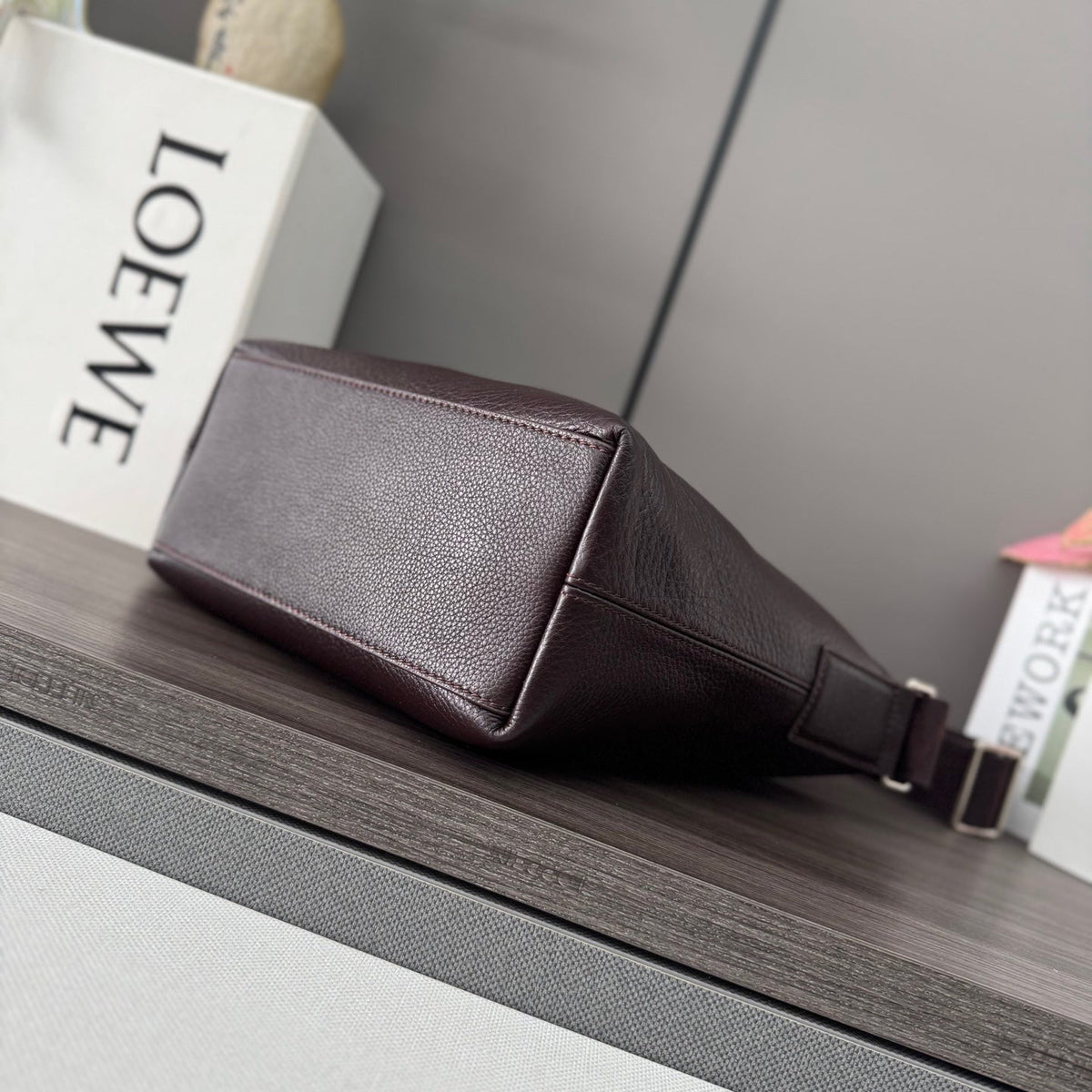 Loewe Small Cubi Crossbody Bag Chocolate Smooth Calfskin