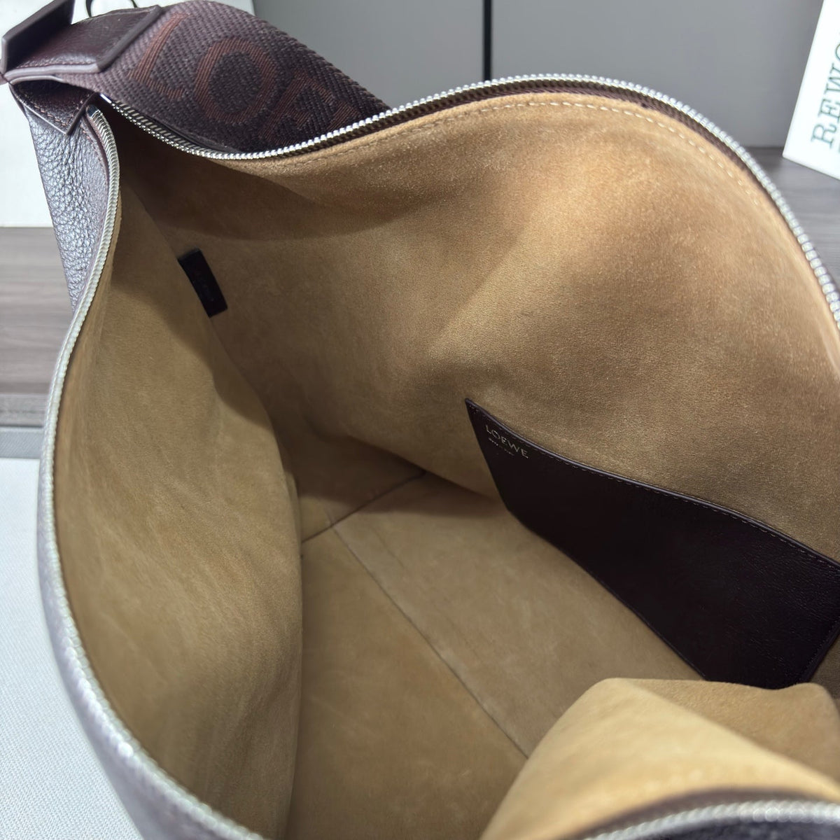 Loewe Cubi Crossbody Bag Chocolate Smooth Calfskin