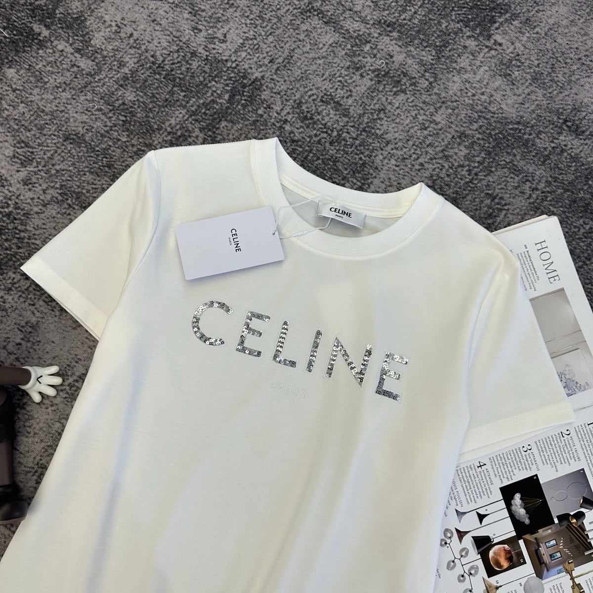 Celine Short-Sleeve T-Shirt Cotton 369971