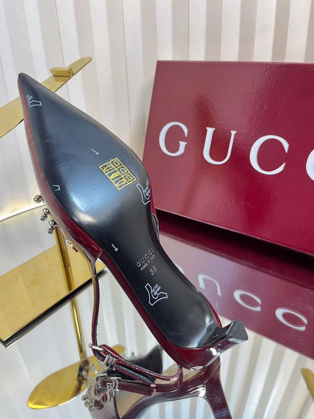 GC 25 Embellished Slingback Red Patent Leather 294627