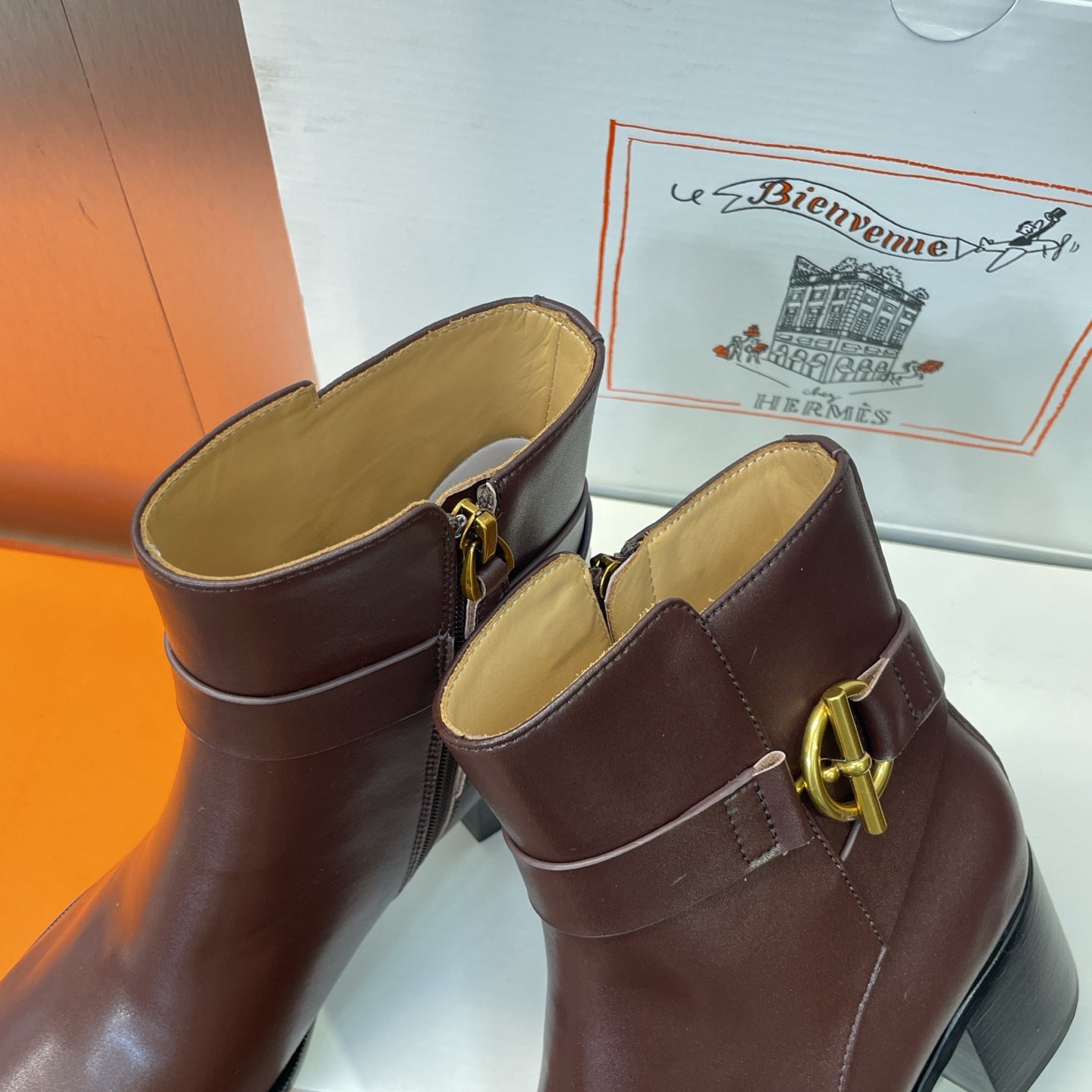 HM 25 Jill Ankle Boot Chocolate Brown Calfskin 508501