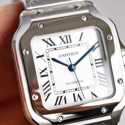 SANTOS LADY 35.1MM STEEL CASE WHITE DIAL ( BEST VERSION )