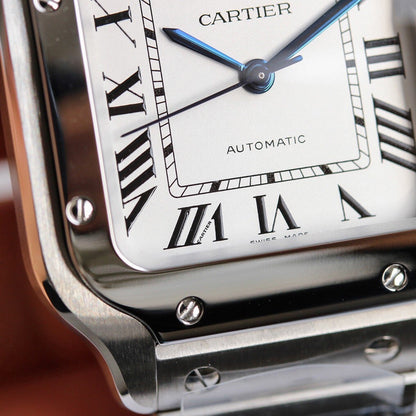 SANTOS LADY 35.1MM STEEL CASE WHITE DIAL ( BEST VERSION )