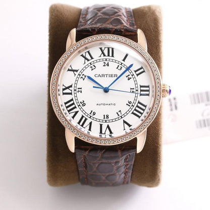 RONDE SOLO DE CARTIE WHITE DIAL DIAMOND BEZEL