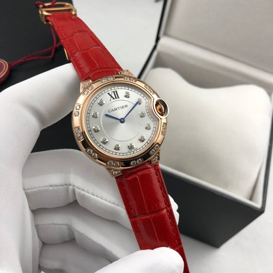 BALLON BLEU 36MM ROSE GOLD CASE DIAMOND NUMERALS