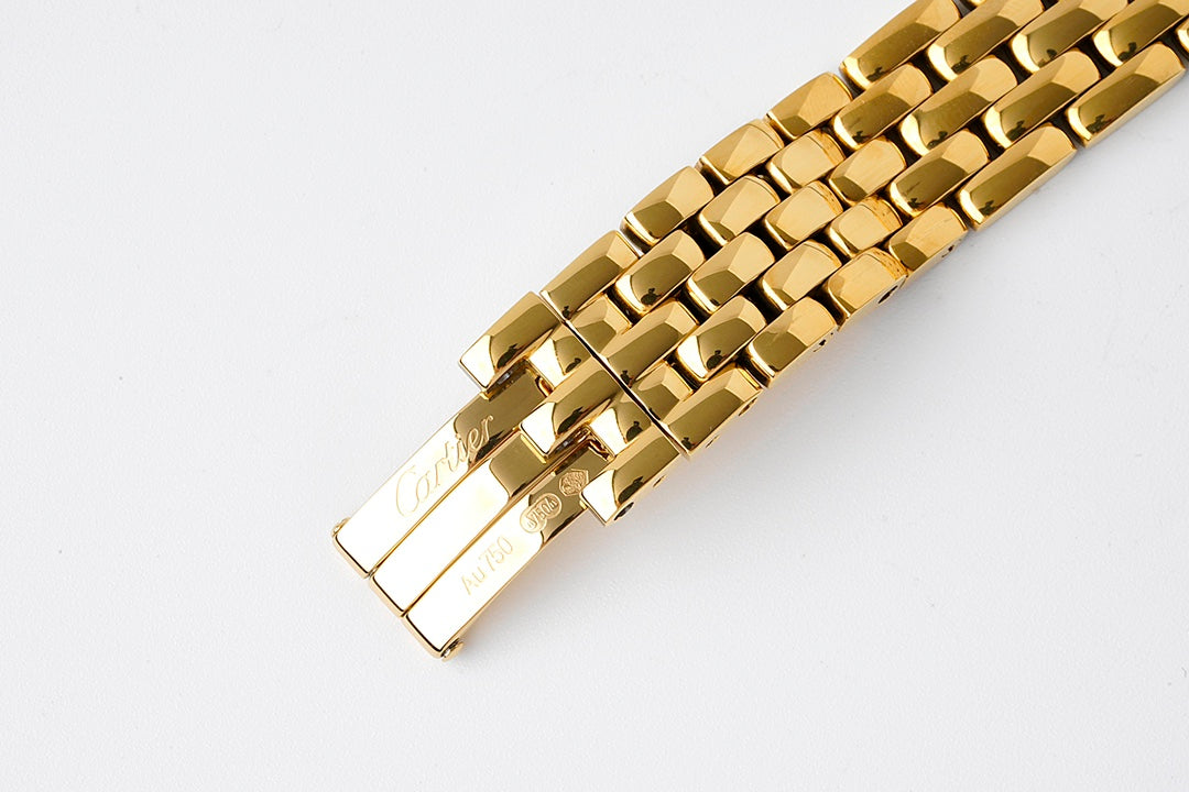PANTHERE 27MM GOLD CASE DIAMOND BEZEL WHITE DIAL