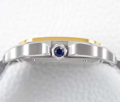 SANTOS LADY 35.1MM AUTOMATIC GOLD STEEL (BEST VERSION)