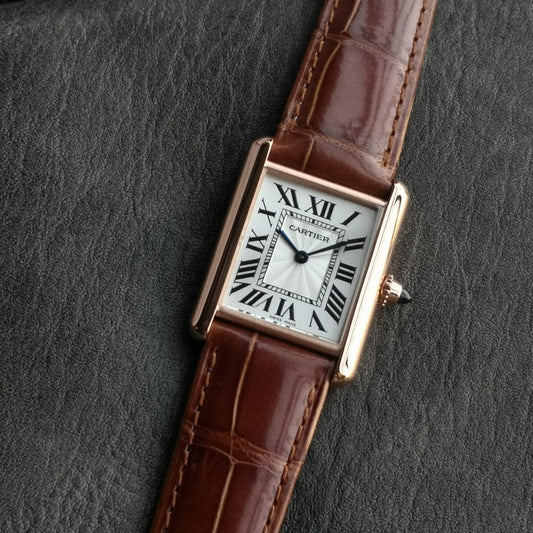 TANK MUST PINK GOLD BURGUNDY LEATHER