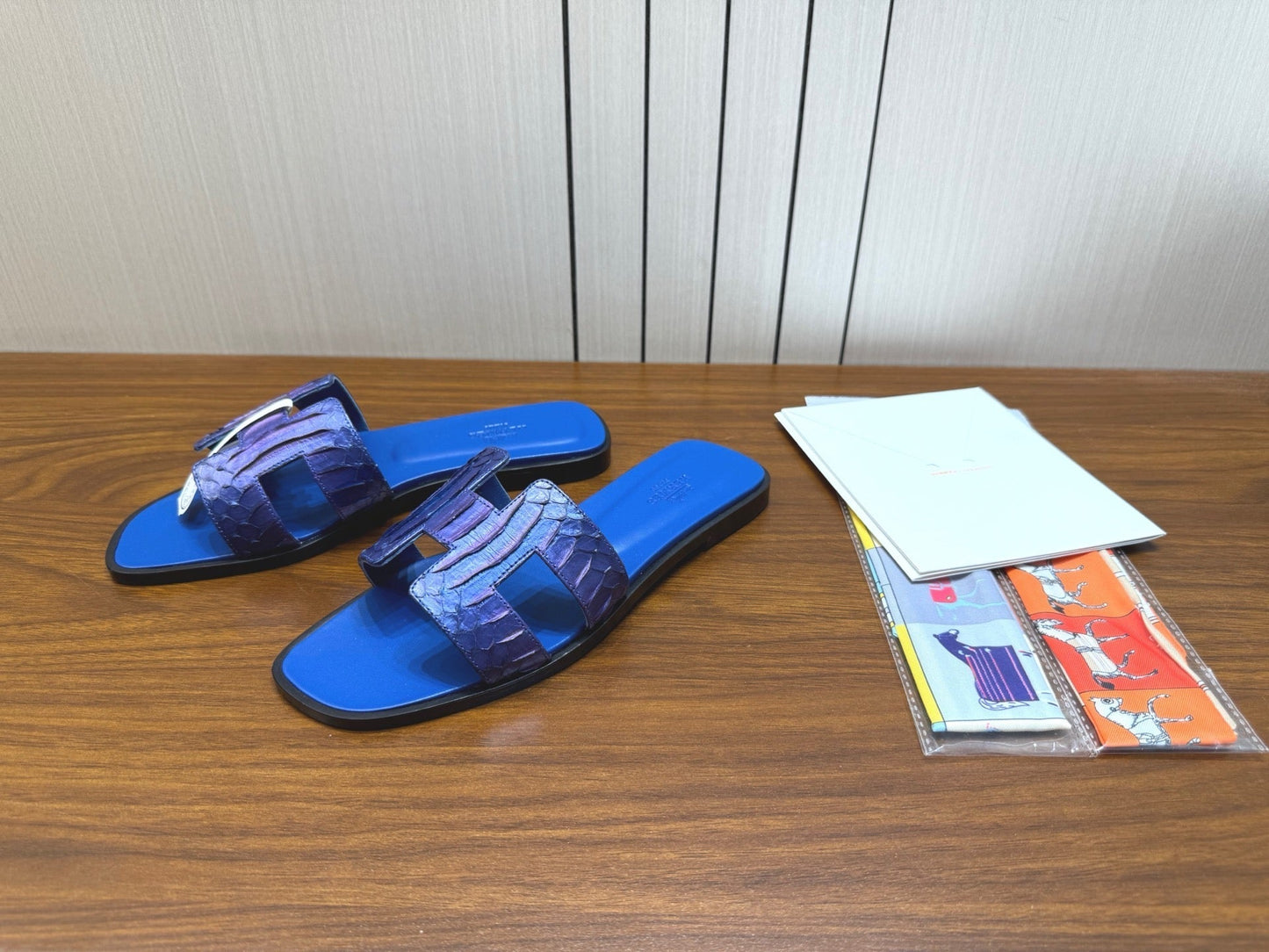 HM Sandal Blue Iris Metallic in Snakeskin 788522