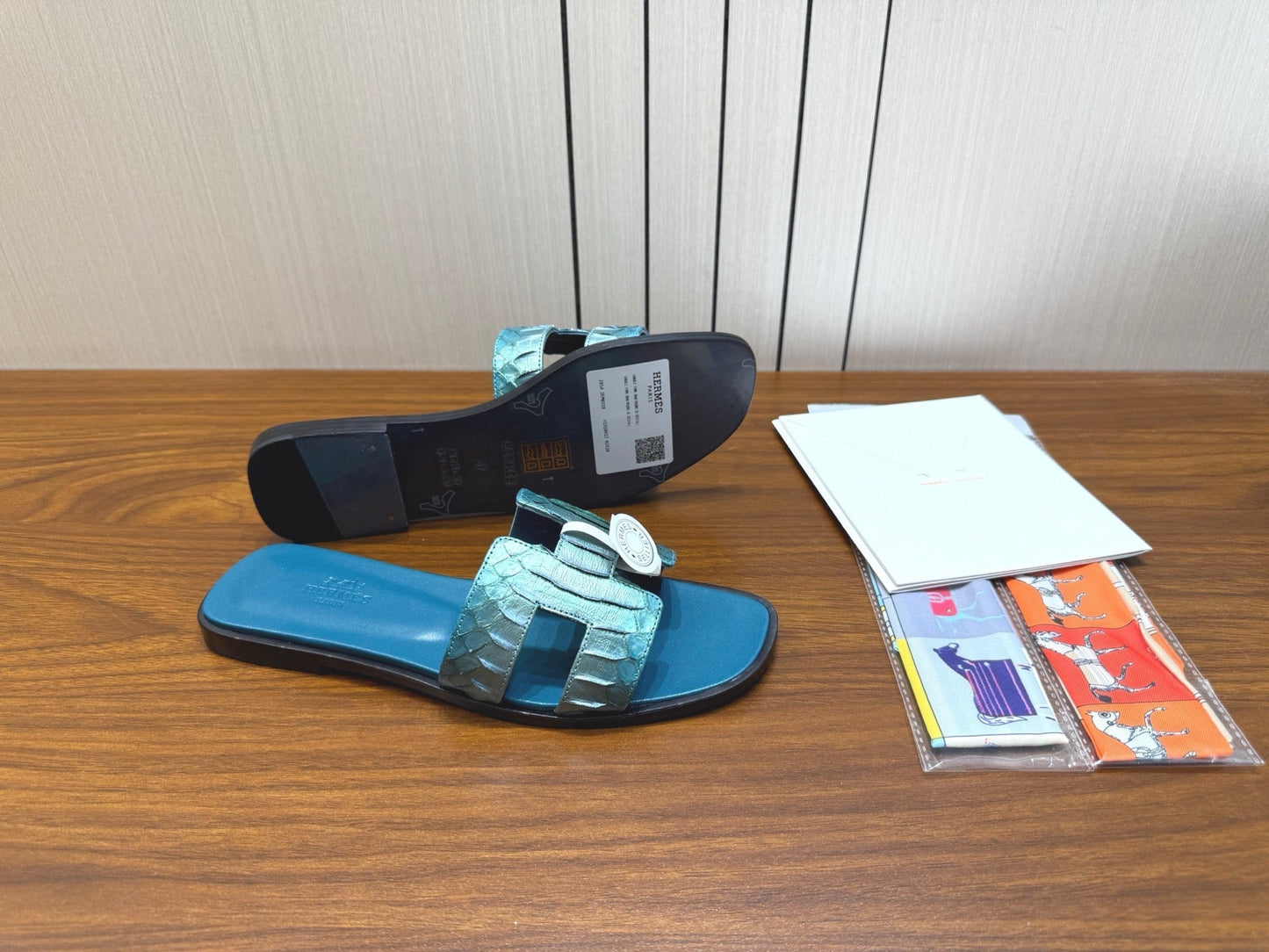 HM Sandal Teal Blue in Snakeskin 788519