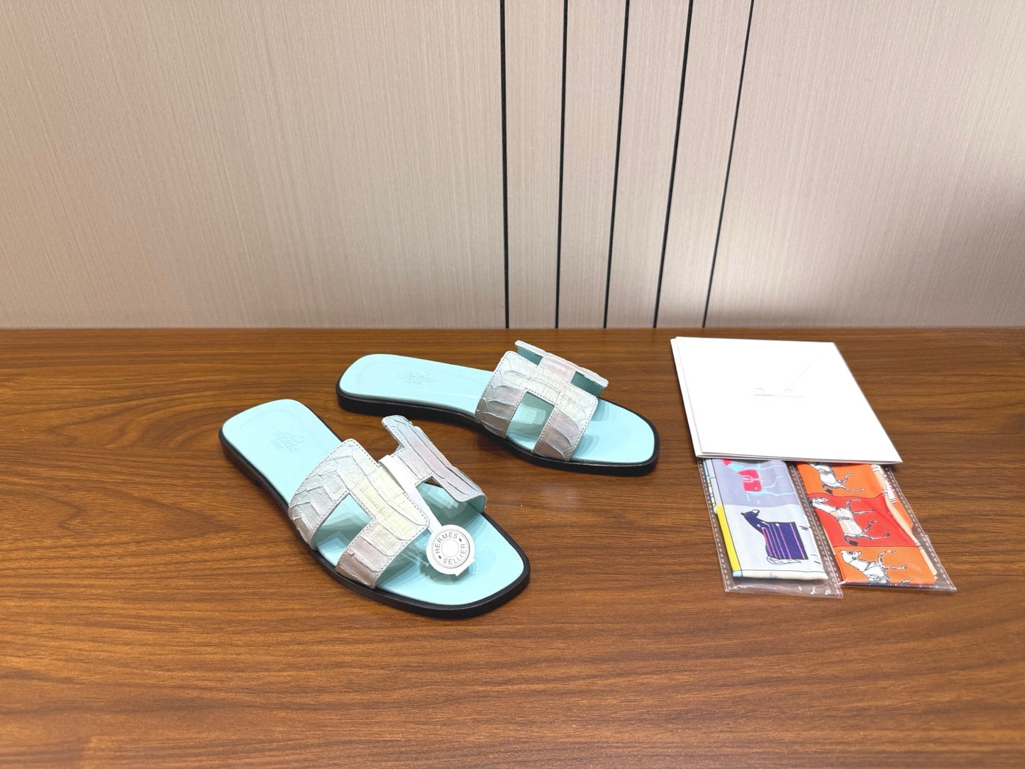 HM Sandal Mint Green in Snakeskin 788516