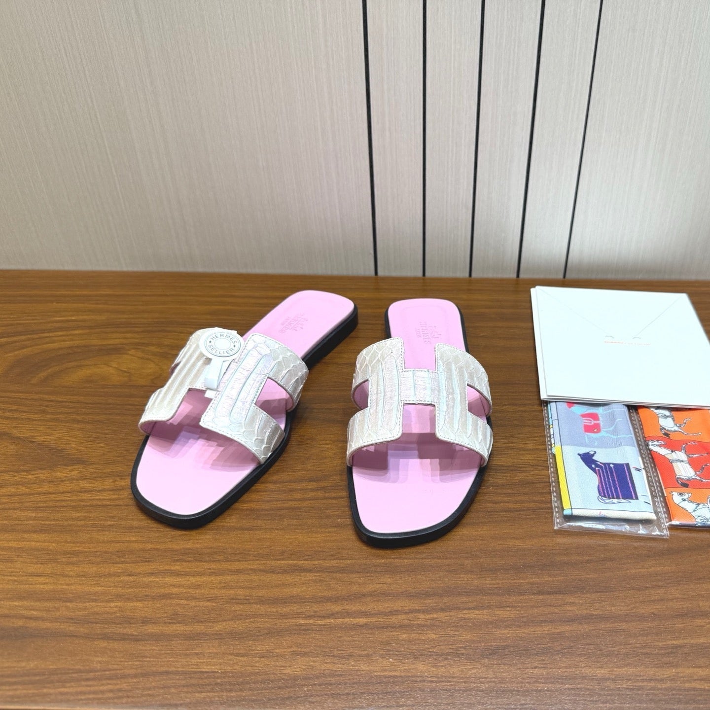 HM Sandal Baby Pink in Snakeskin 788514
