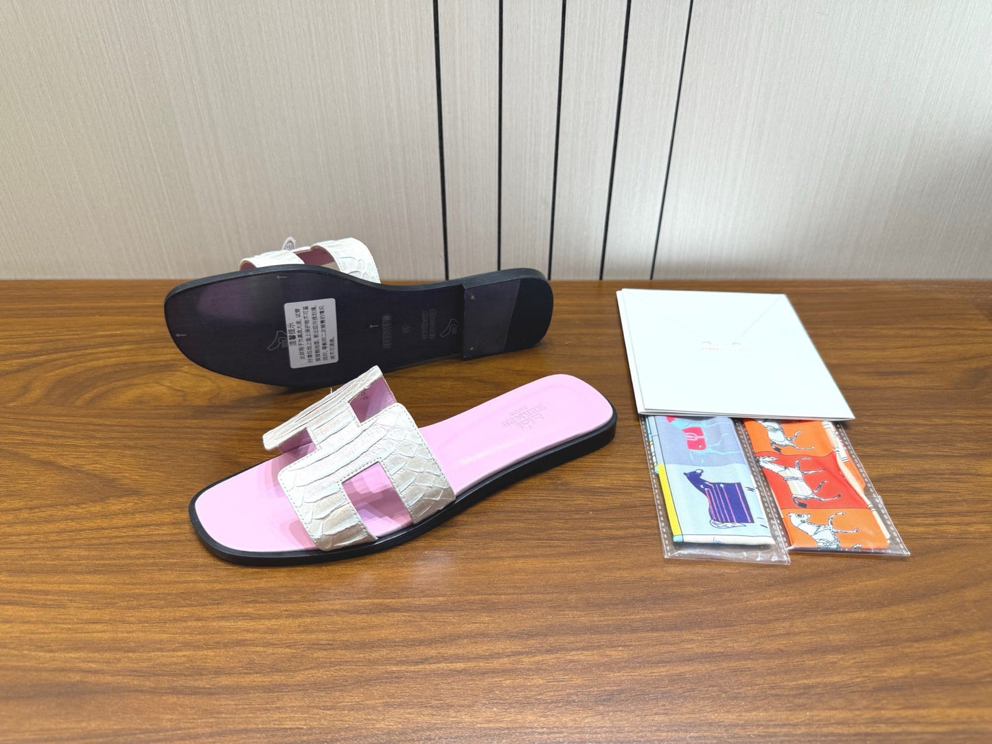 HM Sandal Baby Pink in Snakeskin 788514