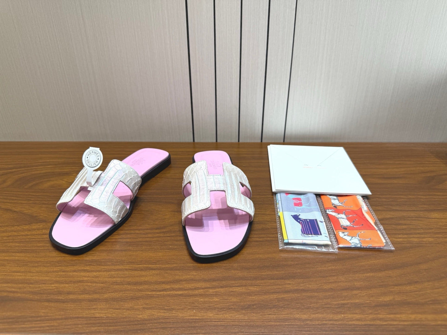HM Sandal Baby Pink in Snakeskin 788514