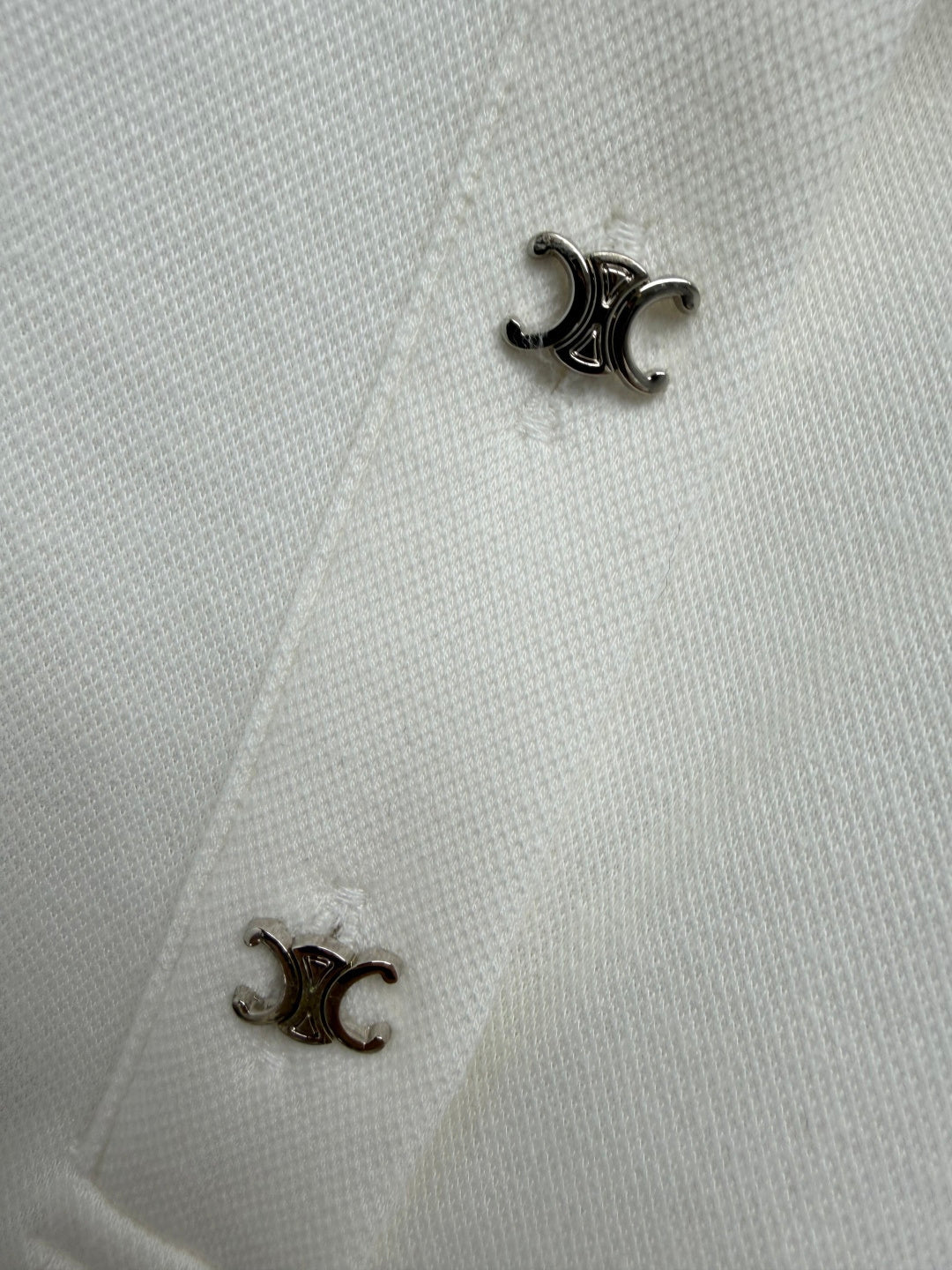 Celine 26 Polo Dress White in Cotton 386640