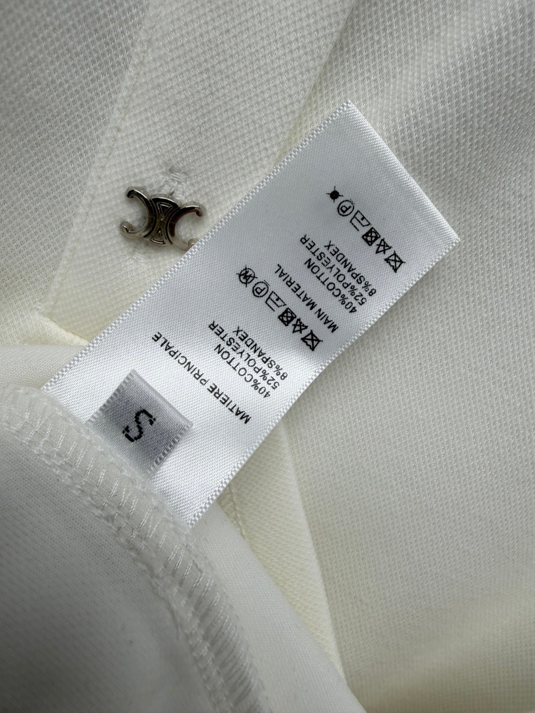 Celine 26 Polo Dress White in Cotton 386640