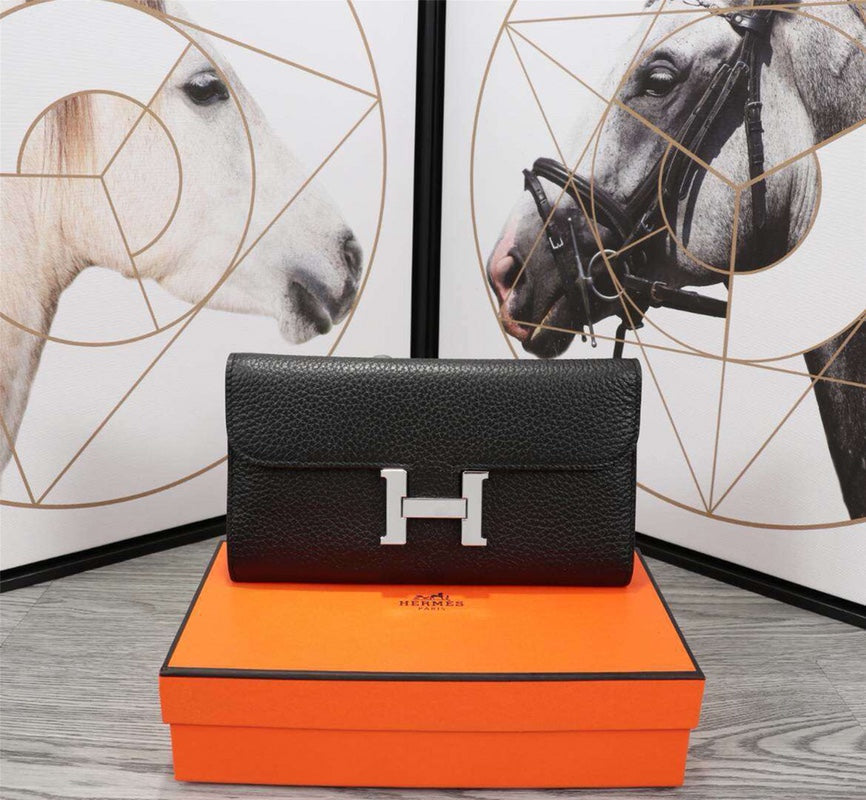 HM Clutch Constance 20.5 Black Calfskin GHW
