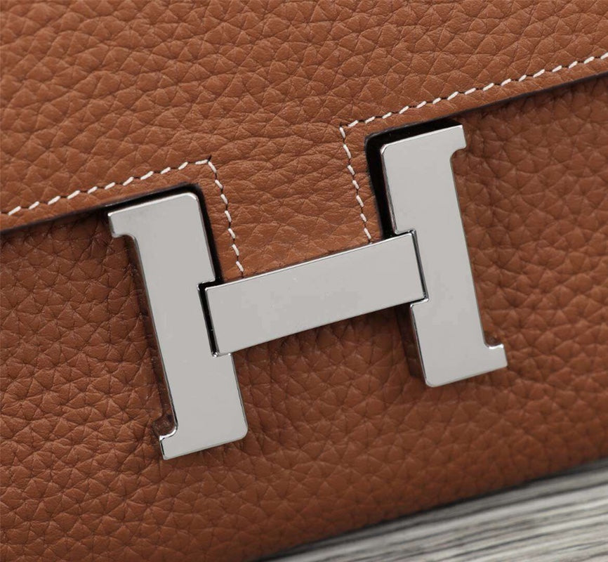 HM Clutch Constance 20.5 Brown Calfskin SHW