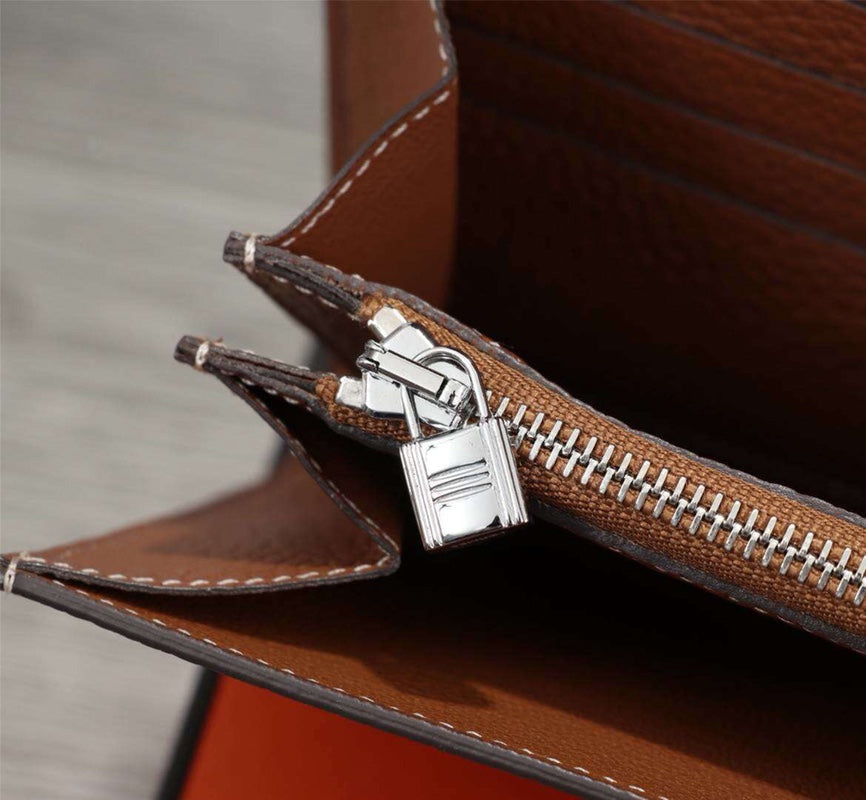 HM Clutch Constance 20.5 Brown Calfskin SHW