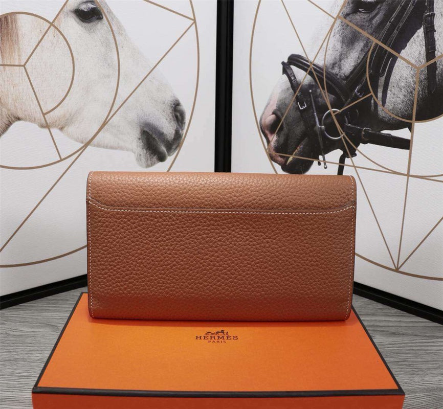 HM Clutch Constance 20.5 Brown Calfskin SHW