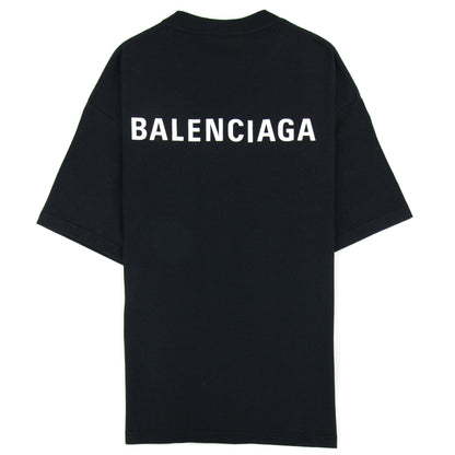 Balenciaga Logo Crewneck T-Shirt  Black