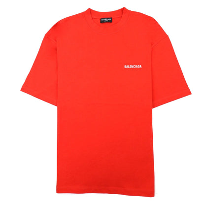 Balenciaga Logo Crewneck T-Shirt Red/white