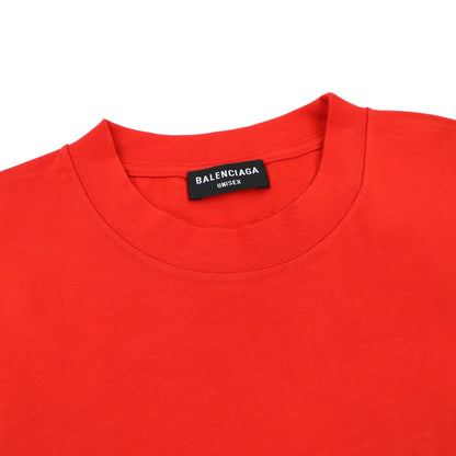Balenciaga Logo Crewneck T-Shirt Red/white