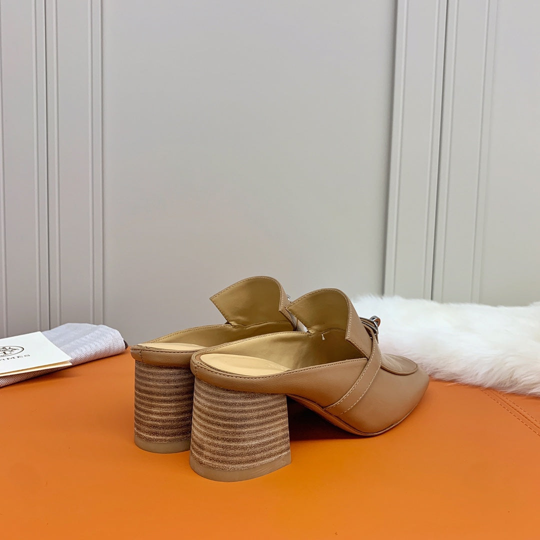 HM Blossom Mule 65mm Caramel Sheepskin  546304