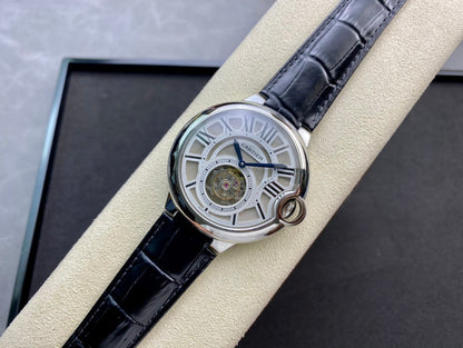Cartier Balloon 46mm Black Silver Tourbillon