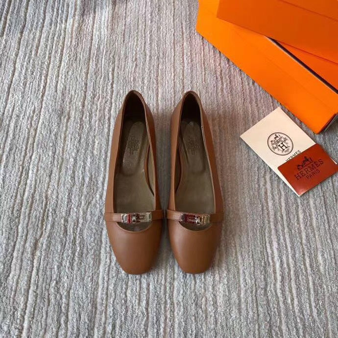 HM Liberty Ballet Flats Brown Sheepskin 679994