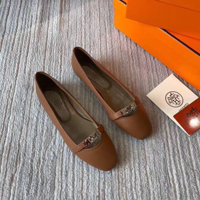 HM Liberty Ballet Flats Brown Sheepskin 679994