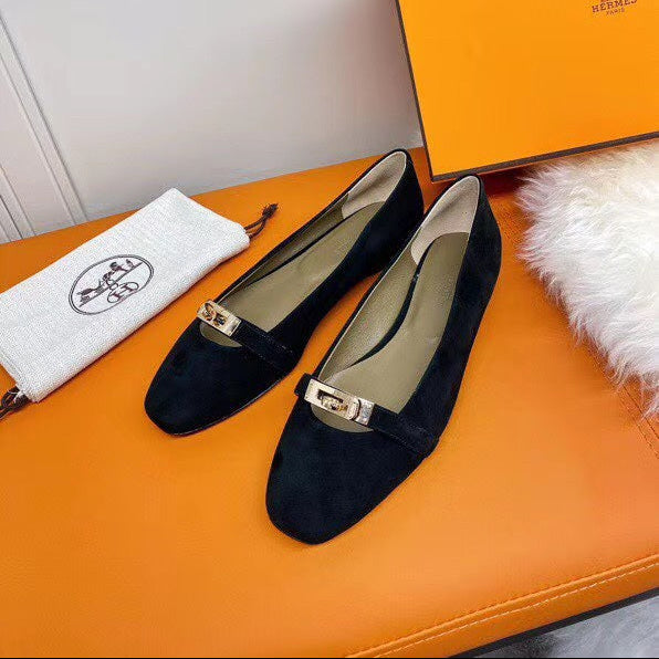 HM Liberty Ballet Flats Black Suede 679993