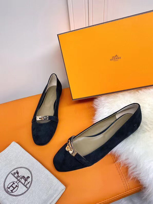 HM Liberty Ballet Flats Black Suede 679993