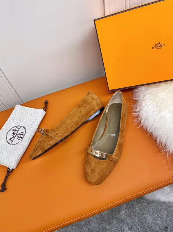 HM Liberty Ballet Flats Brown Suede 679992