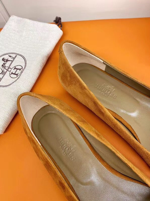 HM Liberty Ballet Flats Brown Suede 679992
