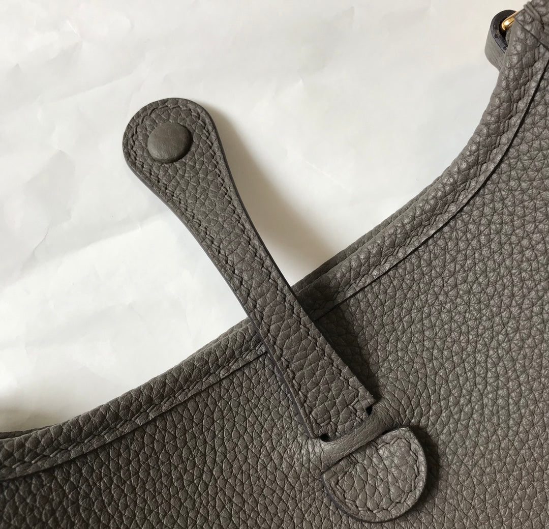 Mini Evelyne 18cm Dark Grey Togo Ghw