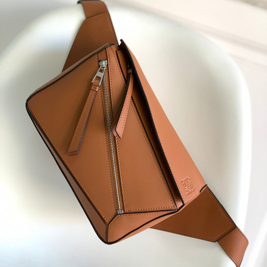 Loewe Puzzle Waist Bag 24 Brownish Orange Cowhide