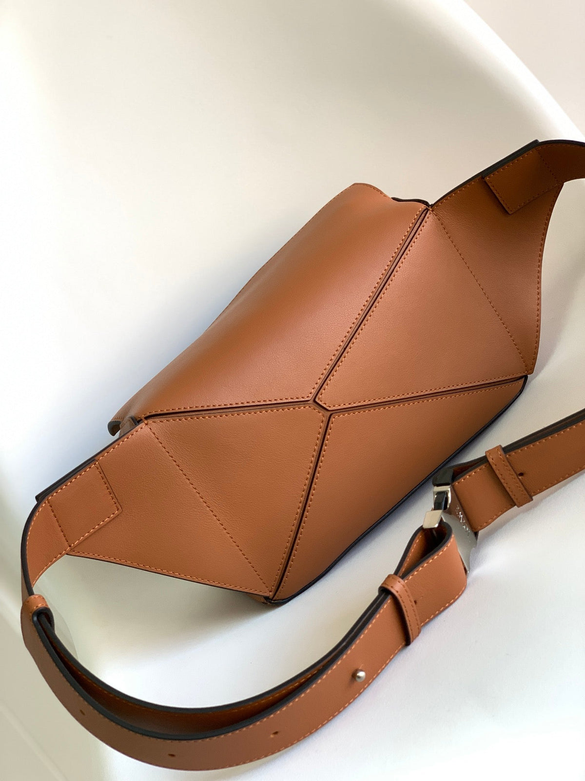 Loewe Puzzle Waist Bag 24 Brownish Orange Cowhide