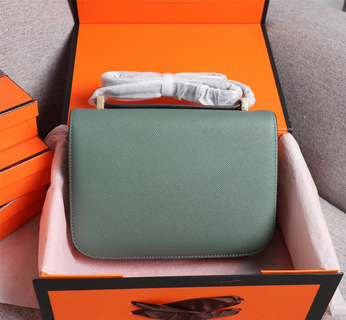 HM CONSTANCE BAGS 19 HUNTER EPSOM LAMBSKIN
